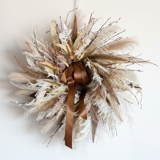 Coffee and Cream Boho Wreath