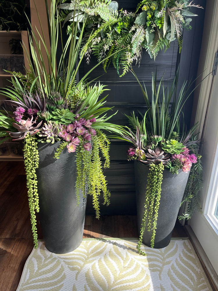 Set Of Two Purple Succulent Inserts