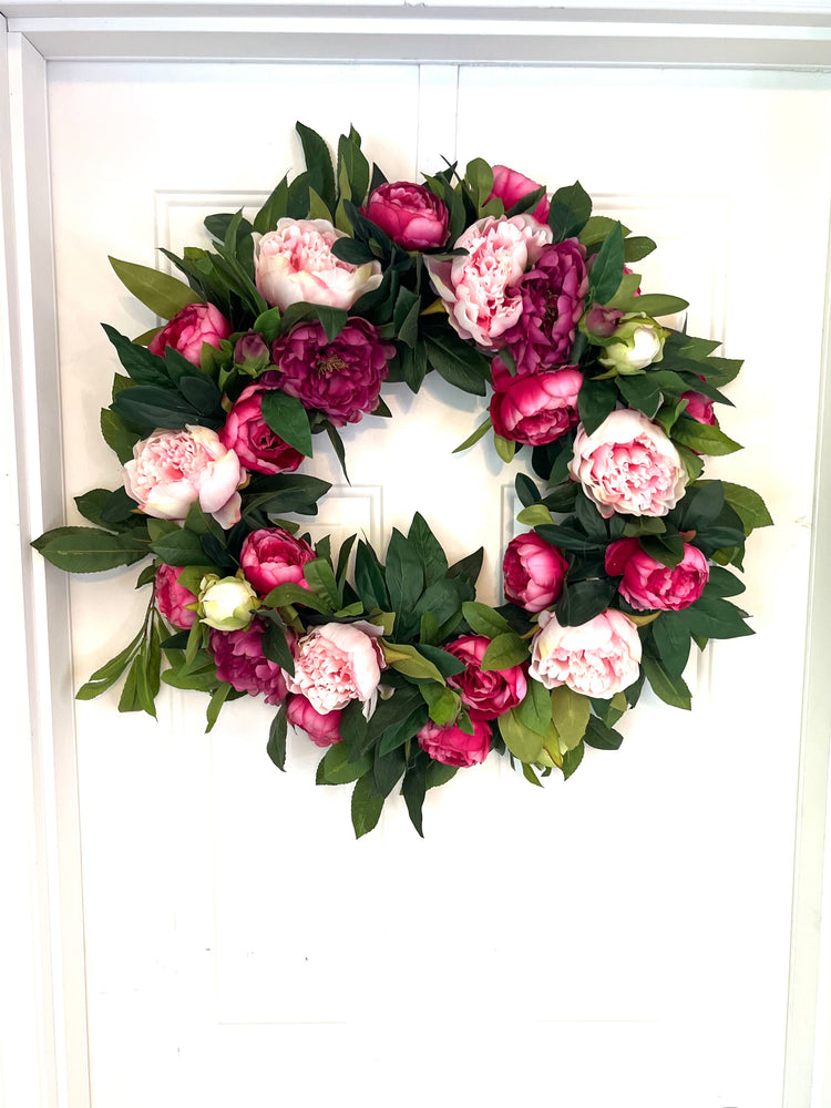 Blooming Peony Wreath