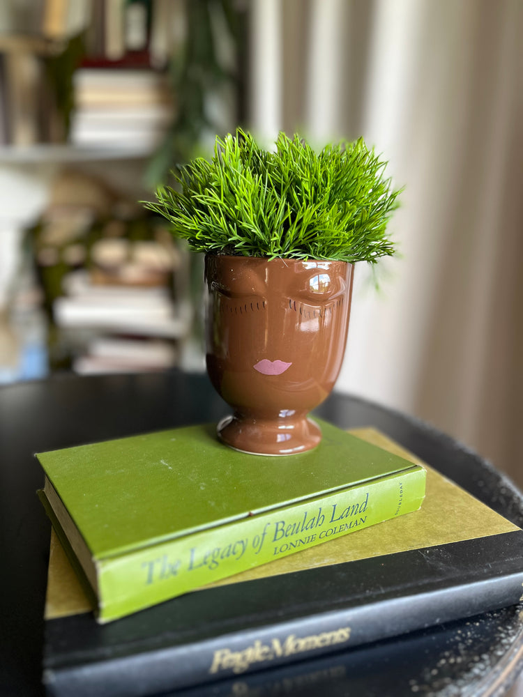 Faux grass planter