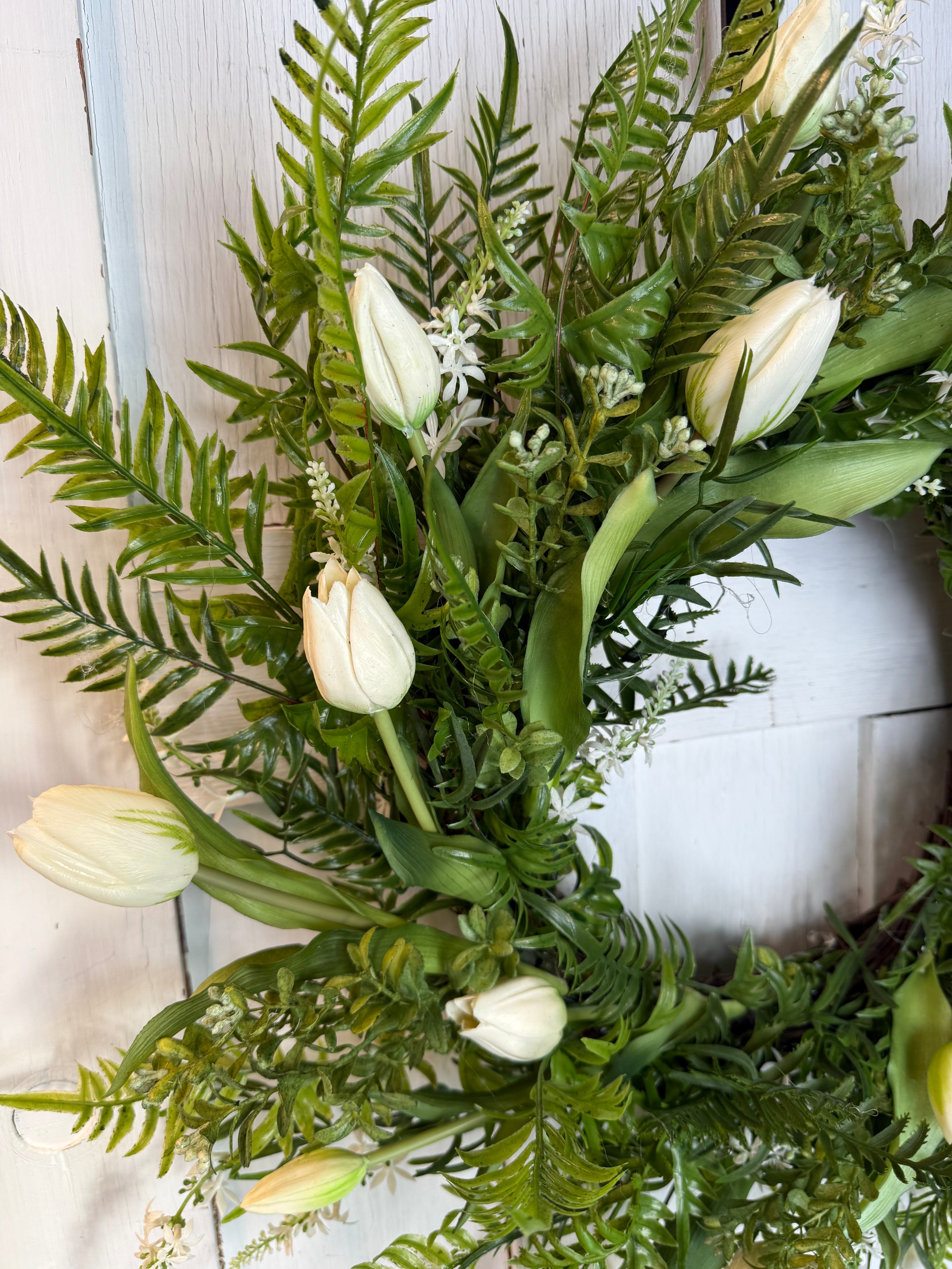 White Tulip Wreath