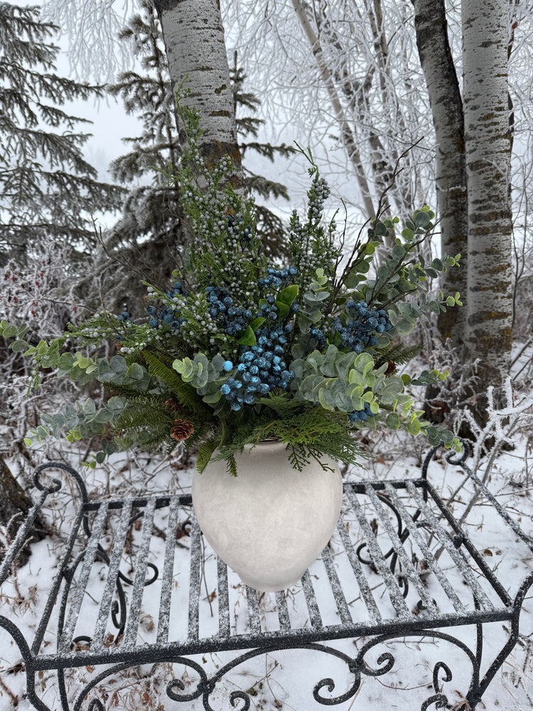 Blueberry Juniper Vase Arrangement