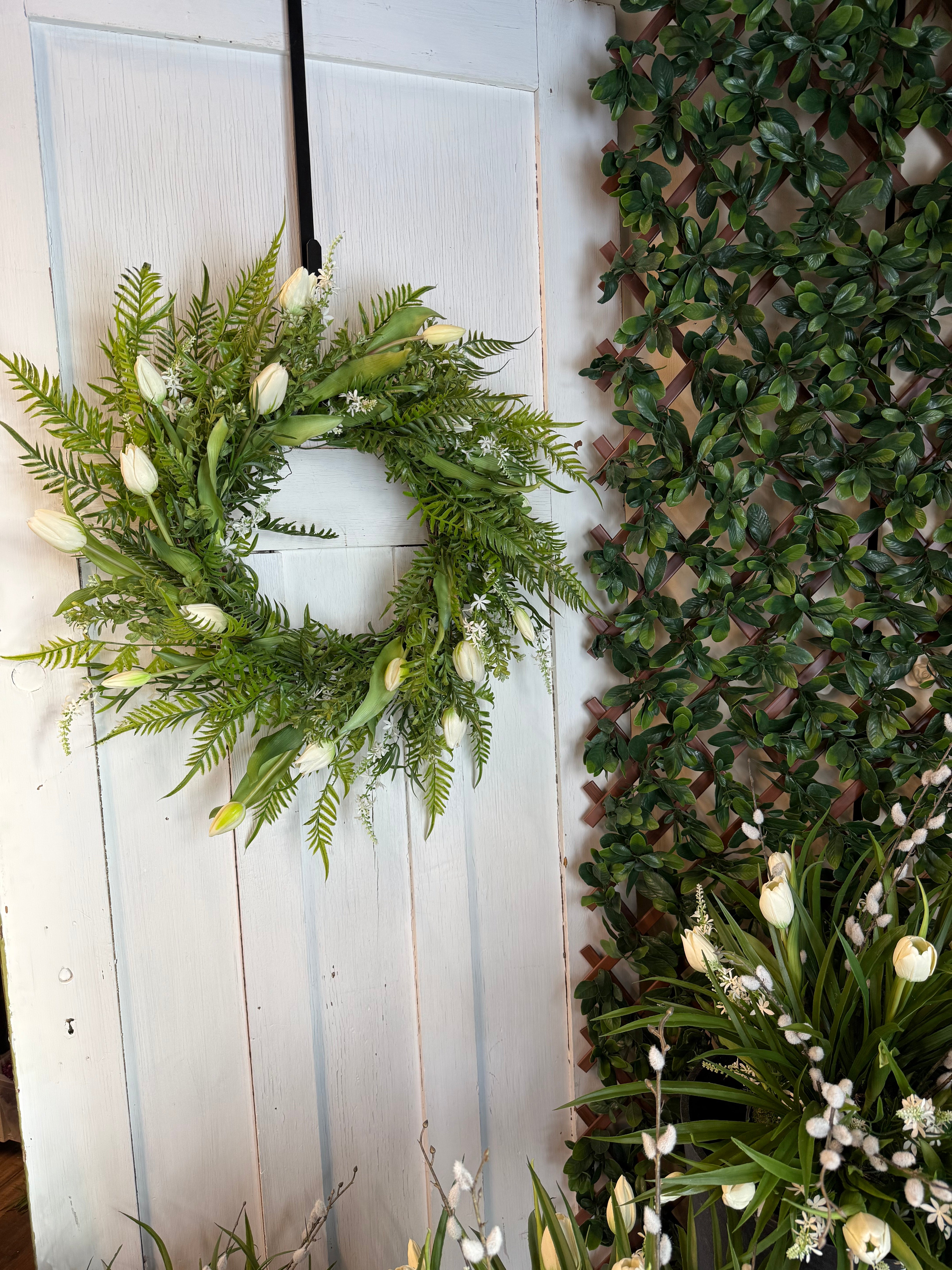 White Tulip Wreath
