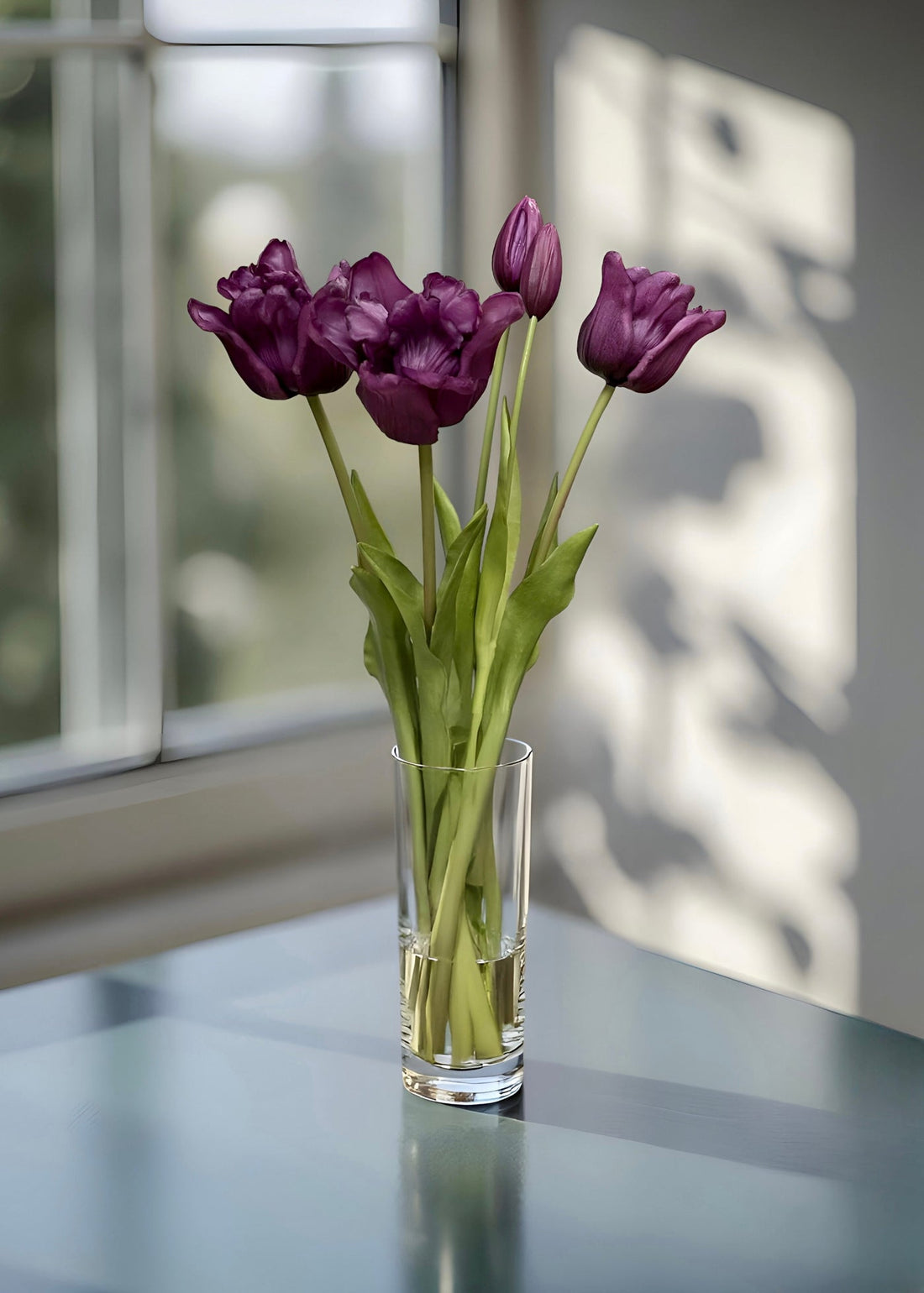 Purple Ruffle 18” Fresh Touch Tulip Bundle