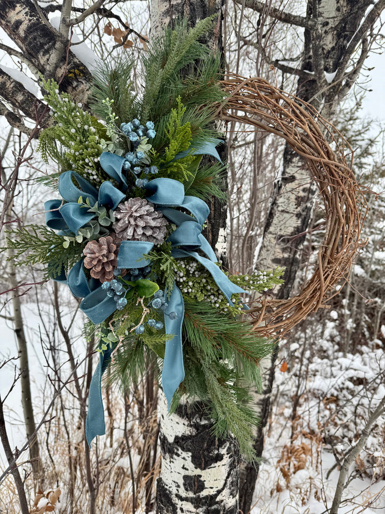 Blue Christmas Wreath