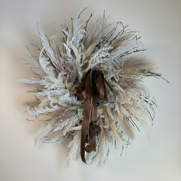 Mocha Boho Christmas Wreath