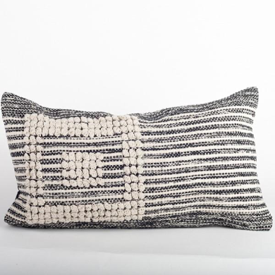 Rectangular woven cushion cover