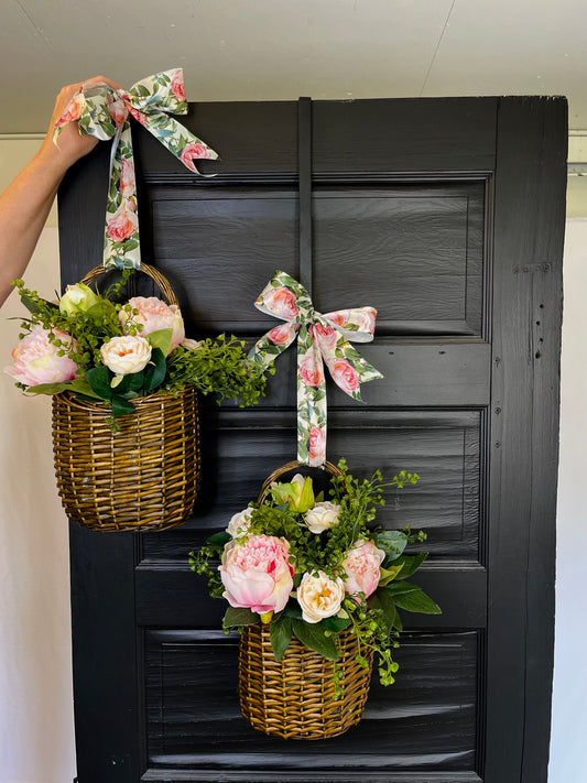 Peony Hanging Baskets