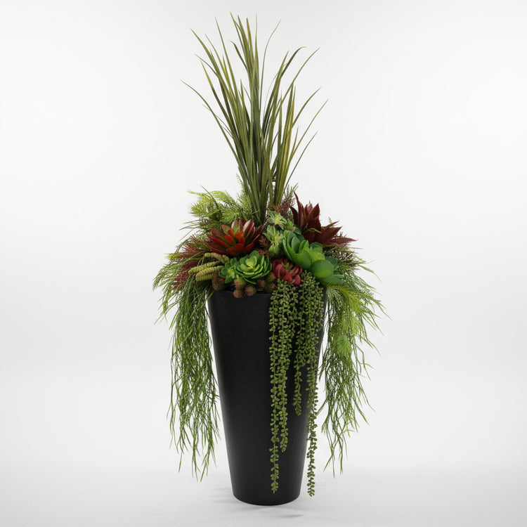 Red Succulent Drop In Planter Insert