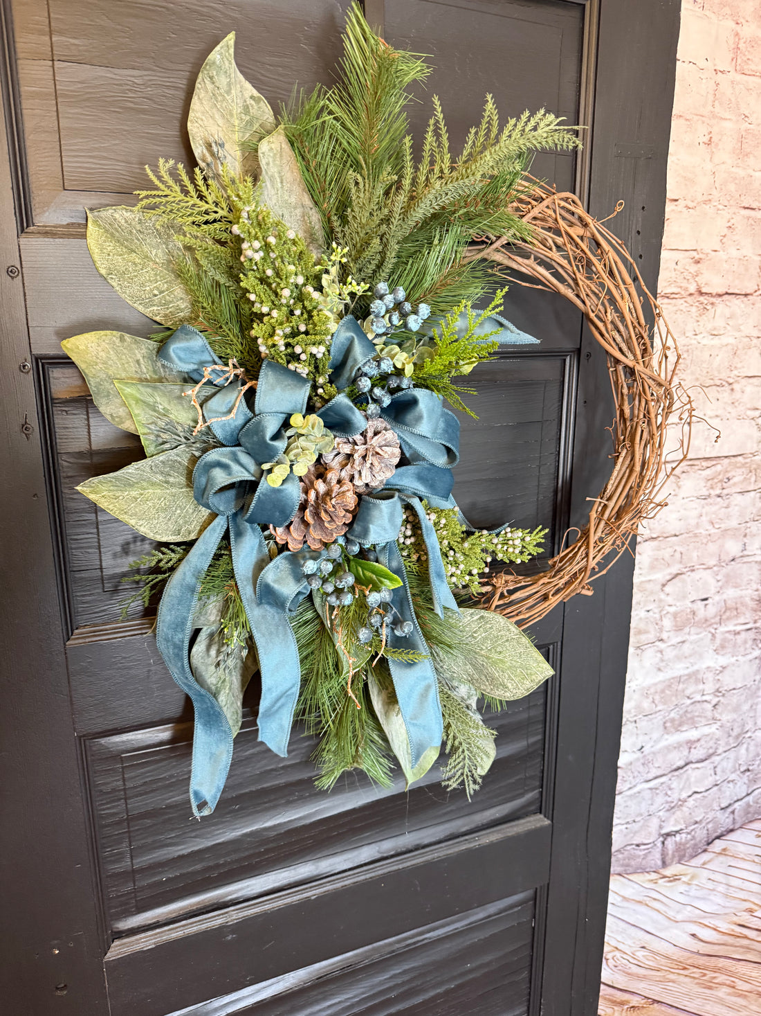 Blue Christmas Wreath