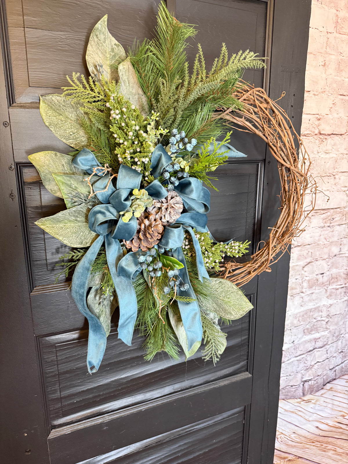 Blue Christmas Wreath