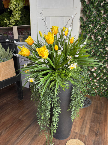 Yellow Tulip Planter Insert