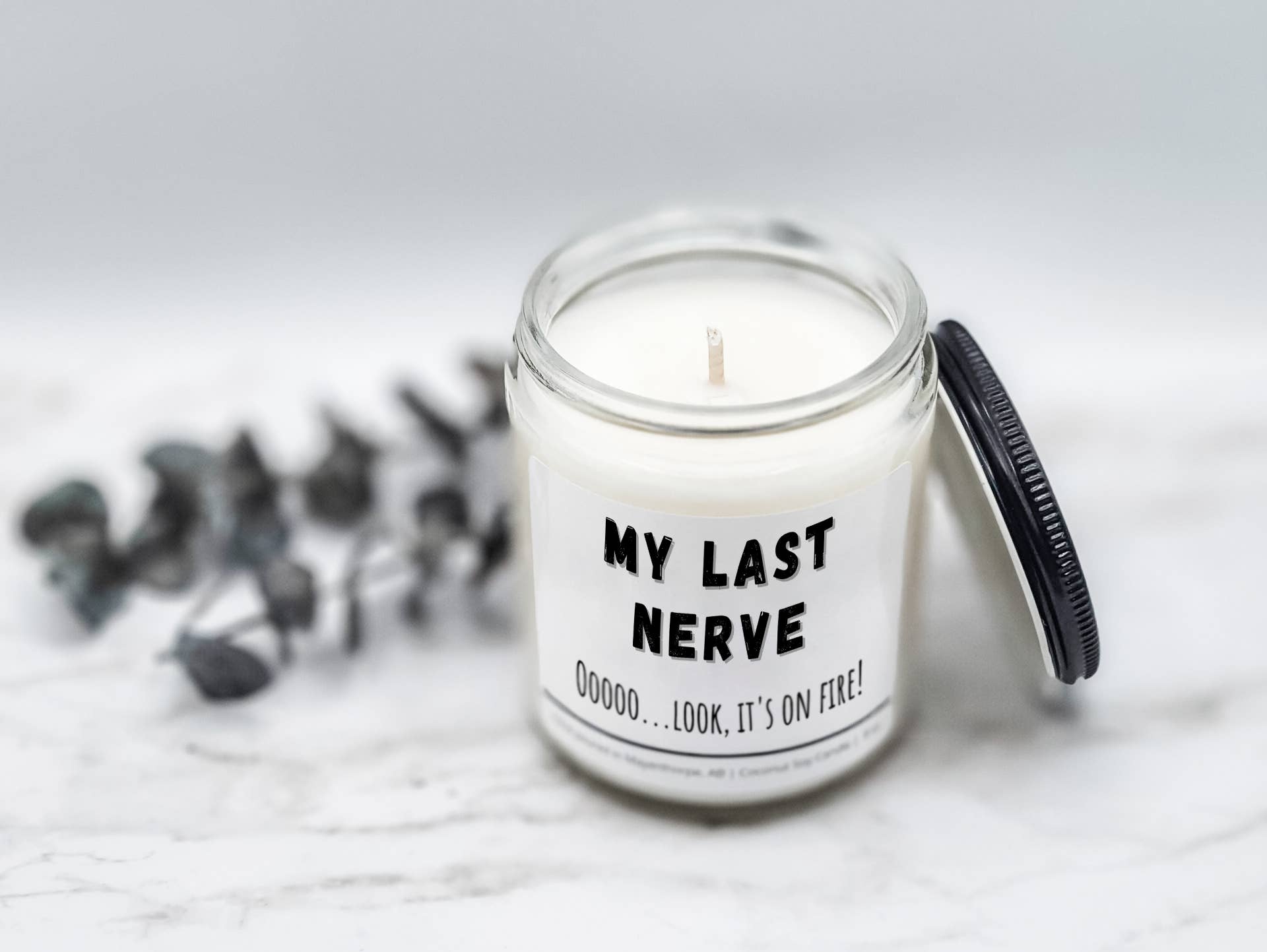 My Last Nerve - Funny, Rude, Sweary Candle, Naughty Wickers