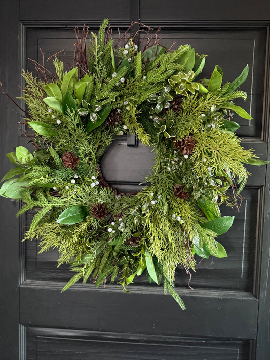 22” Evergreen Wreath