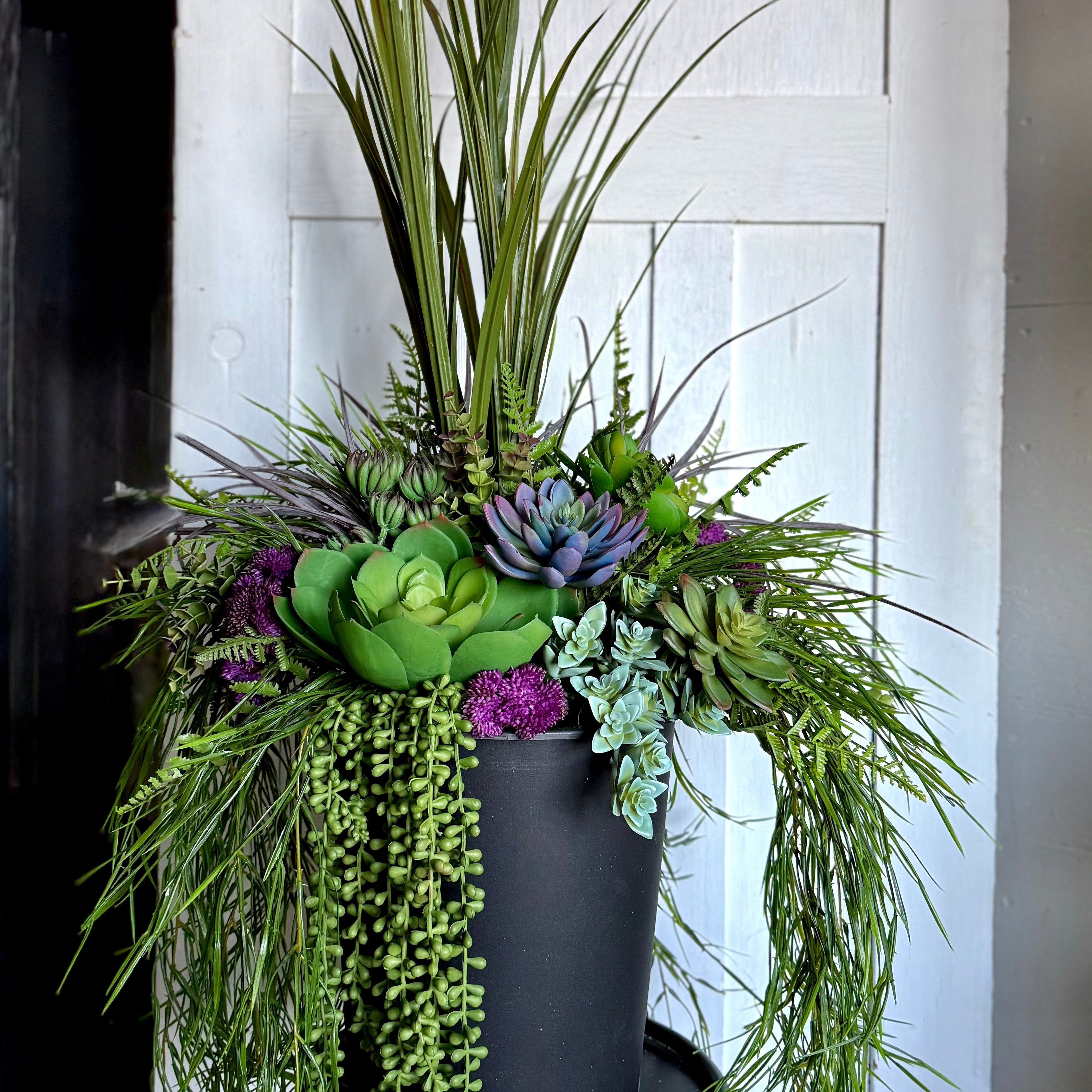 Set Of Two Purple Succulent Inserts