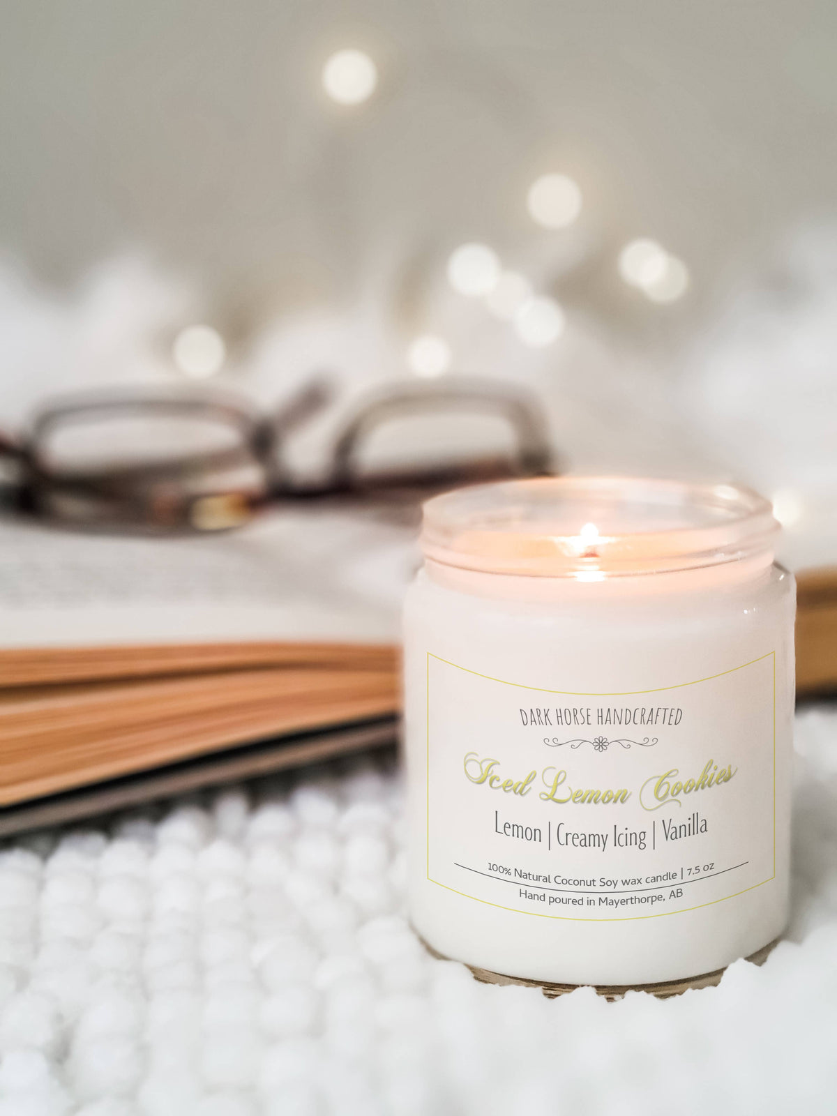 Iced Lemon Cookies - Scented, Natural Coconut Soy Candle
