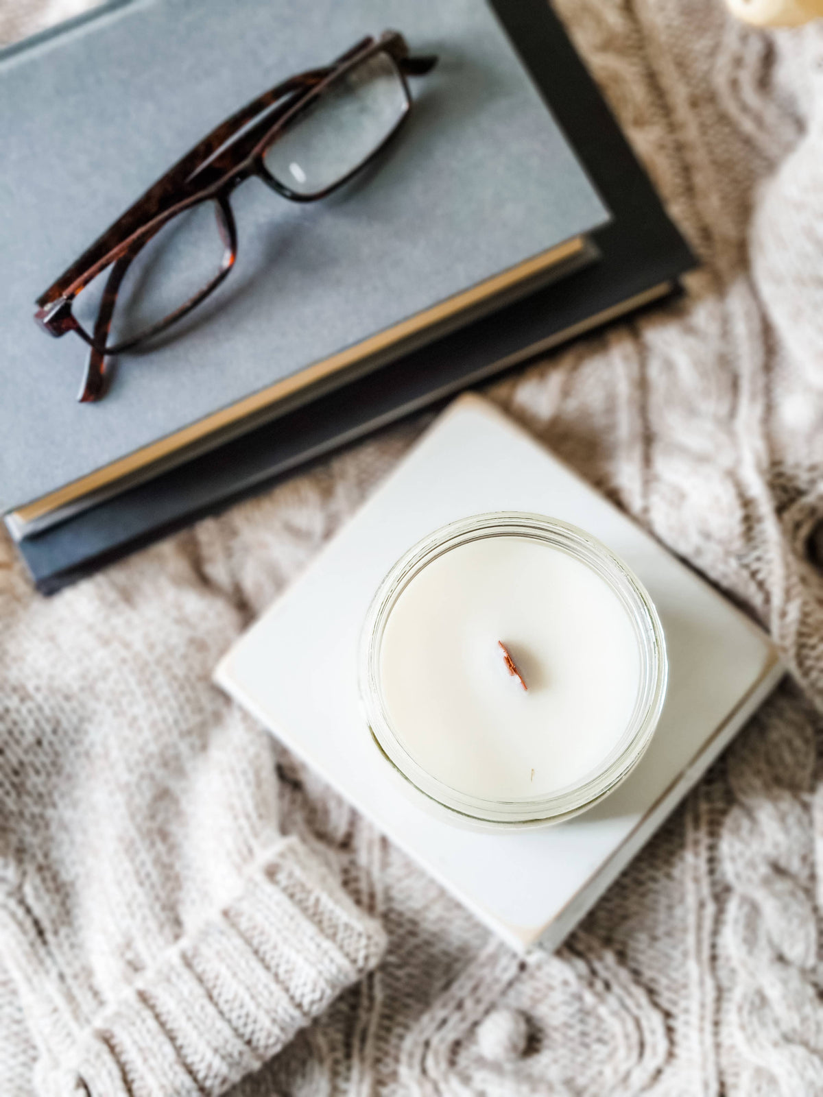Sweater Weather - Mint + Pine | Autumn Candle | Wood Wick