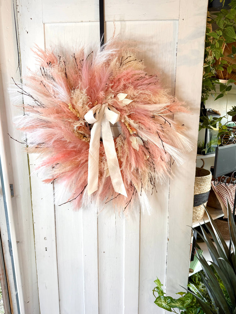 Boho blush wreath