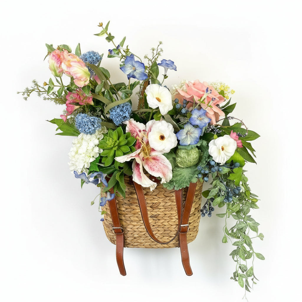 Blooming Spring Hanging Flower Basket