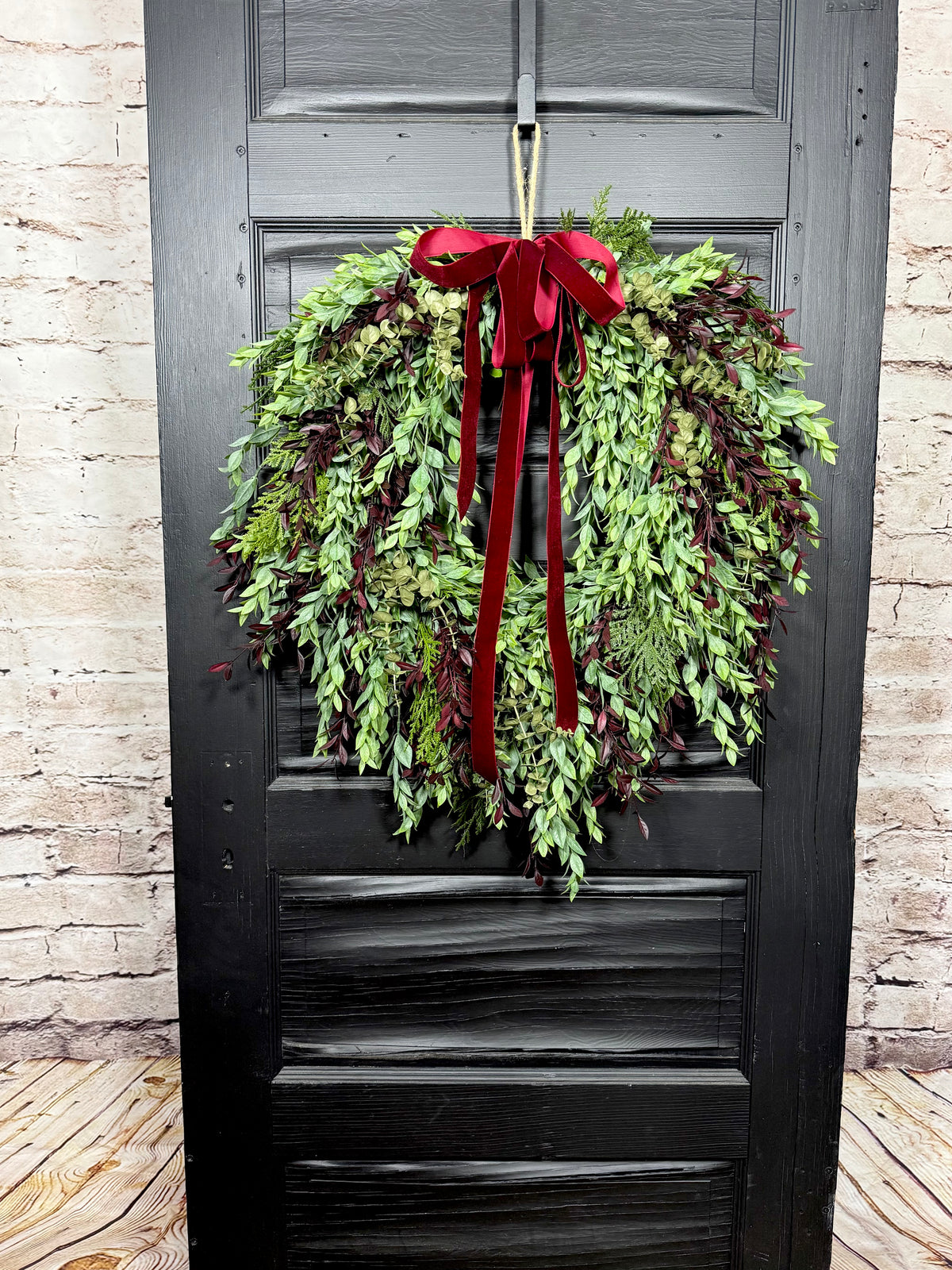 Cranberry Cascading Wreath