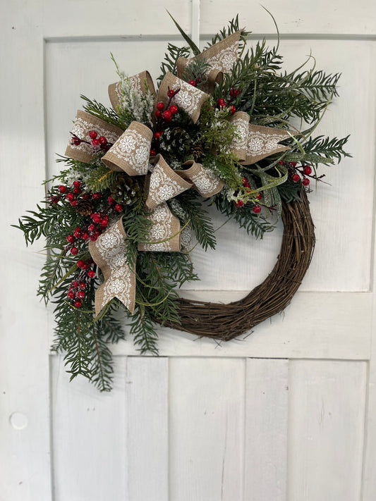 Winter berry wreath
