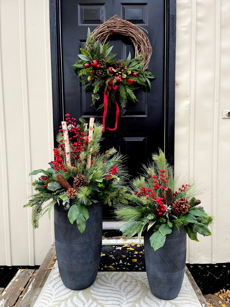 Small winterberry urn filler