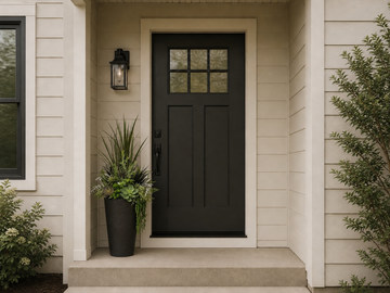 Black and Green  drop in planter