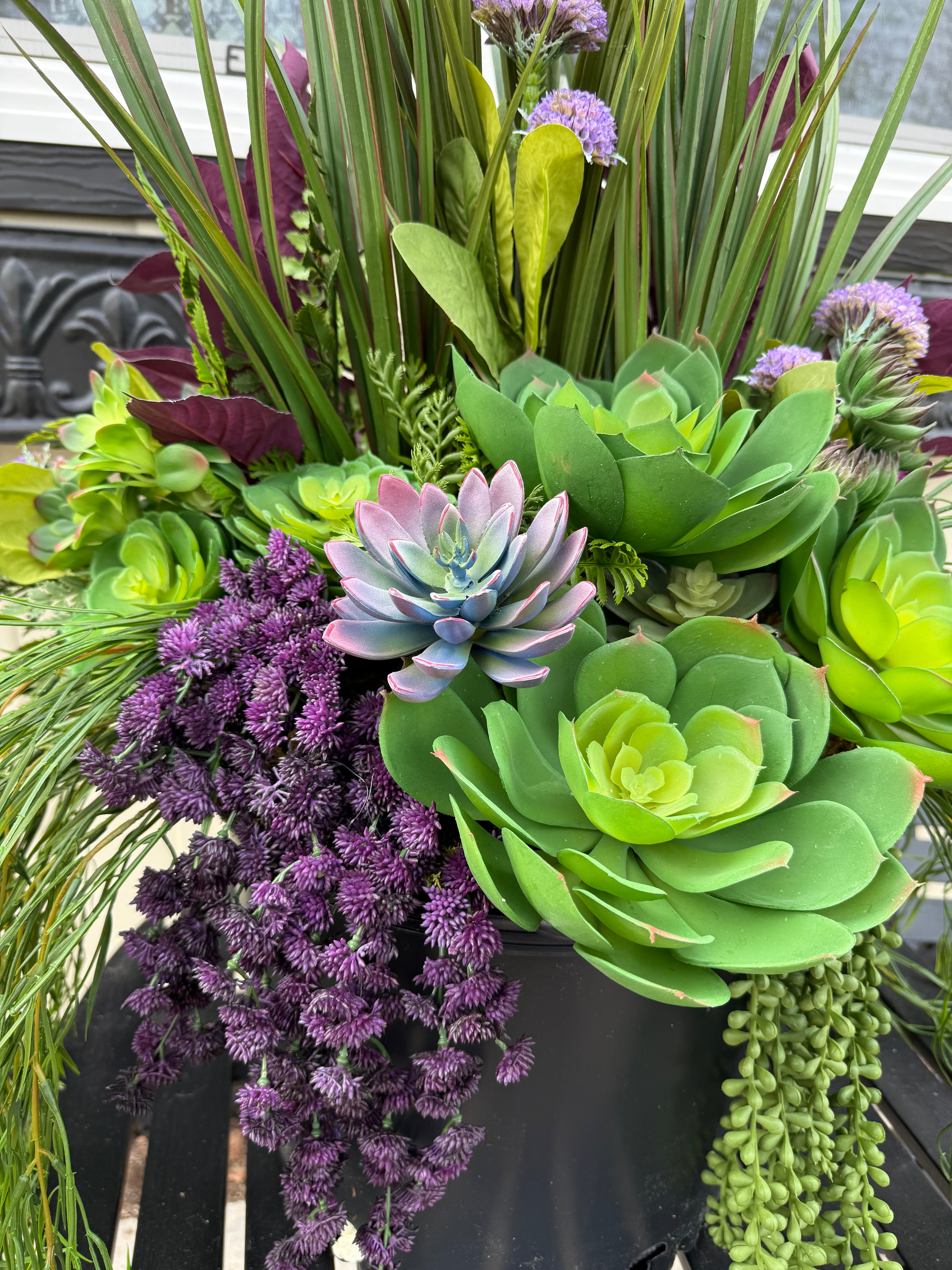 Large Artificial Succulent Planter Insert | Optional Planter Included