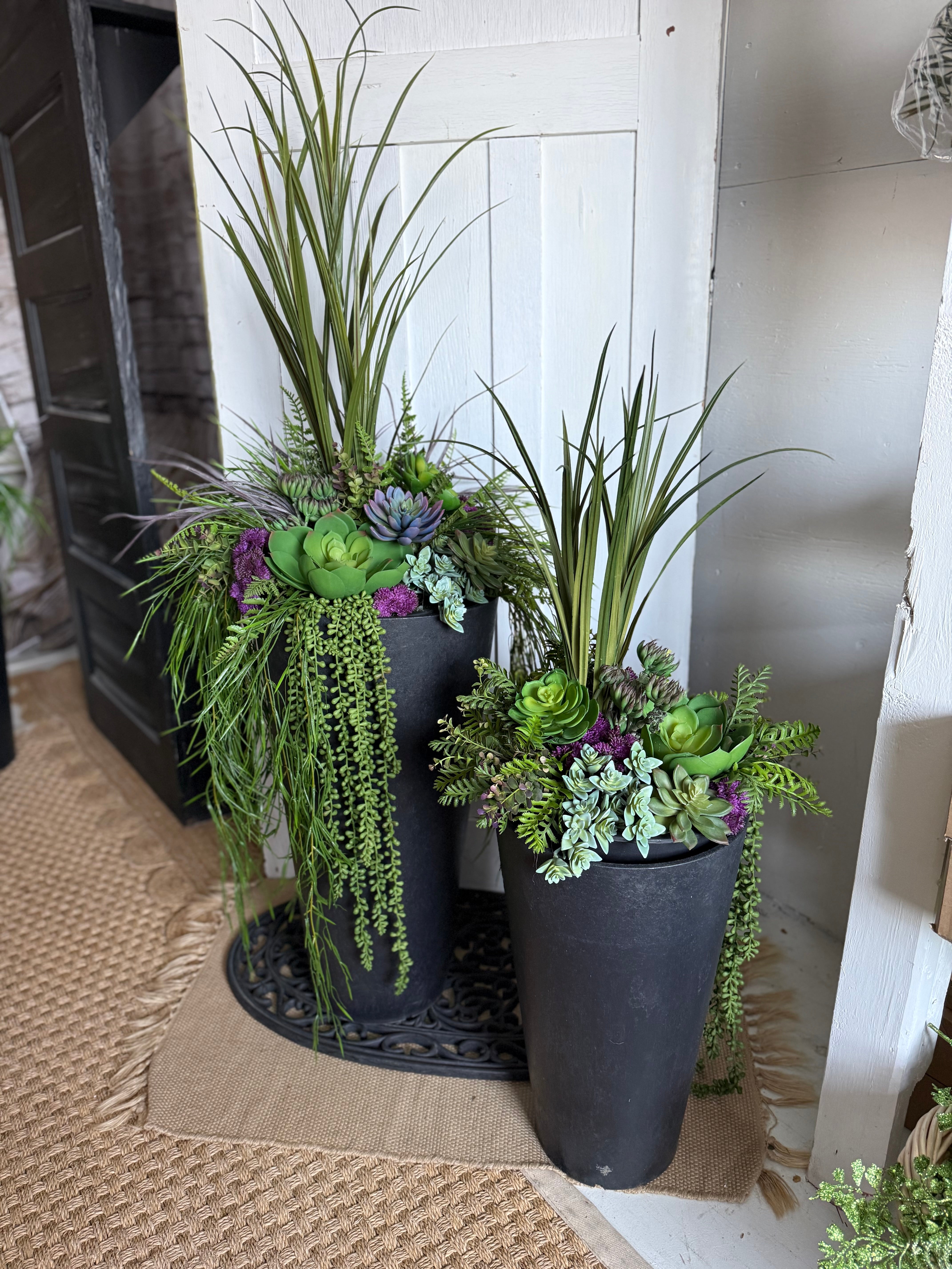 Faux Succulent Drop-In Planter Insert – No Soil, No Water, No Replanting