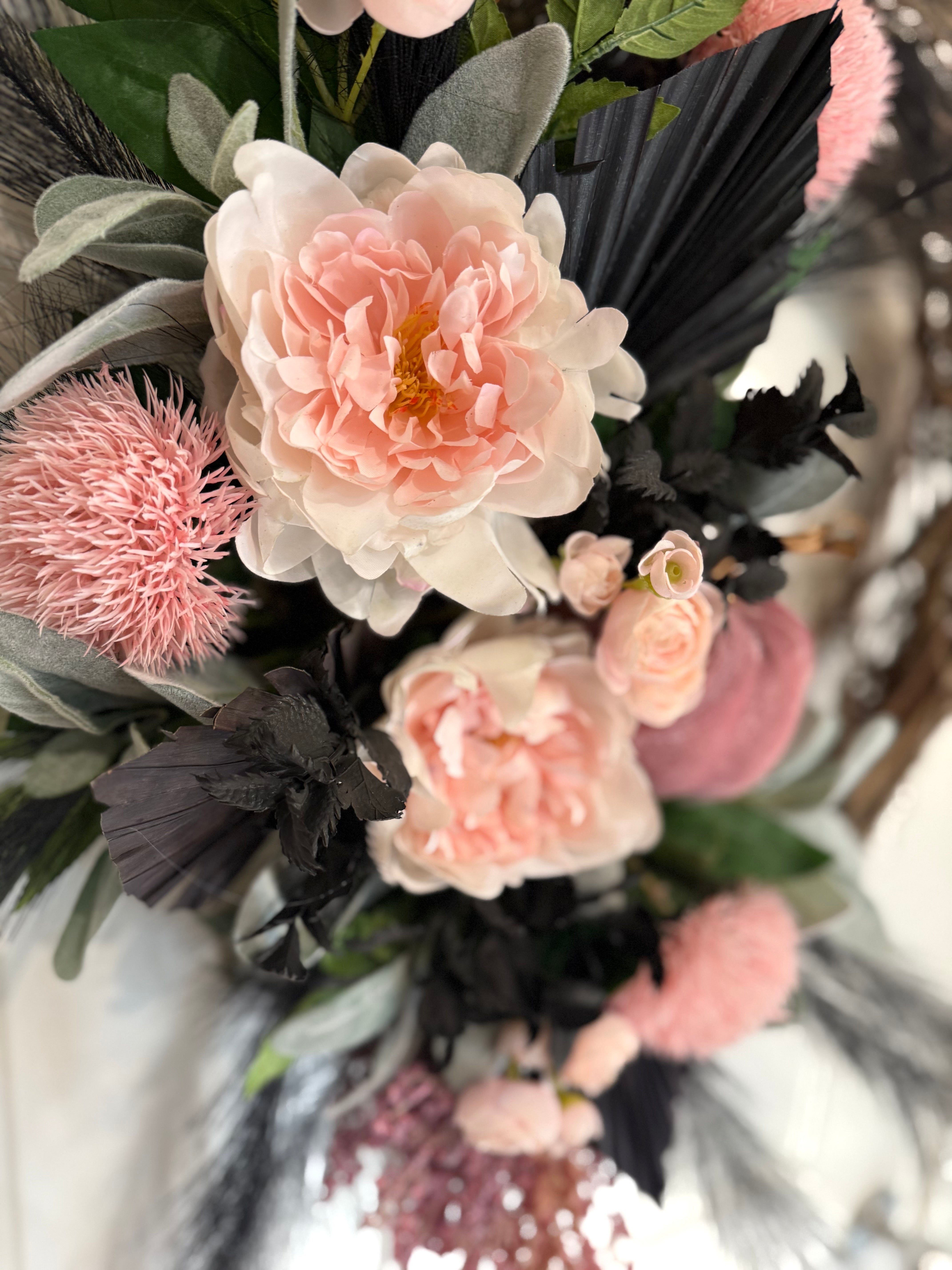 Pink Pumpkin Wreath