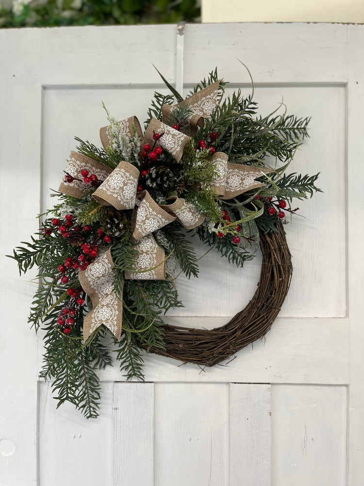 Winter berry wreath