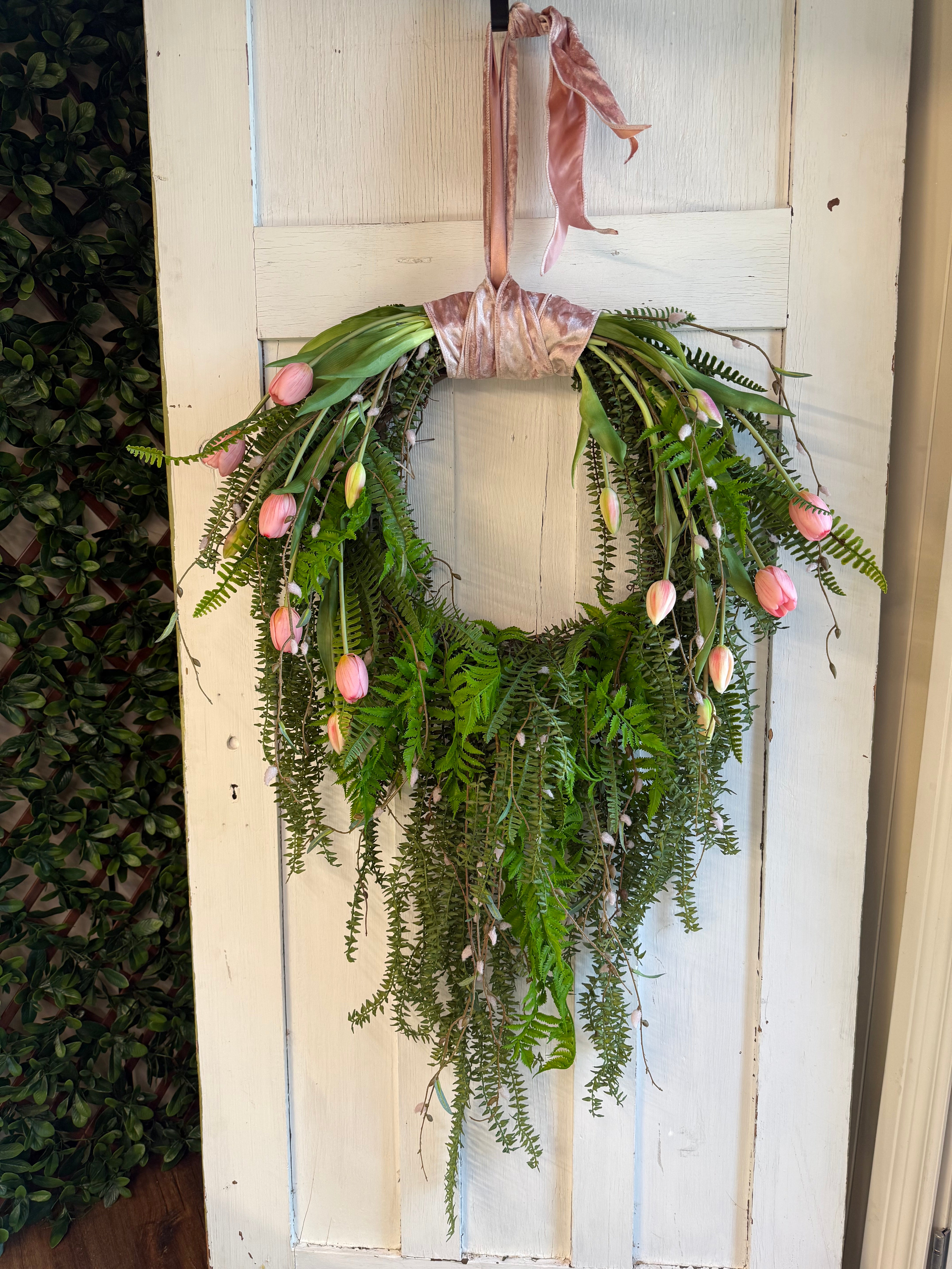 Cascading Tulip Wreath