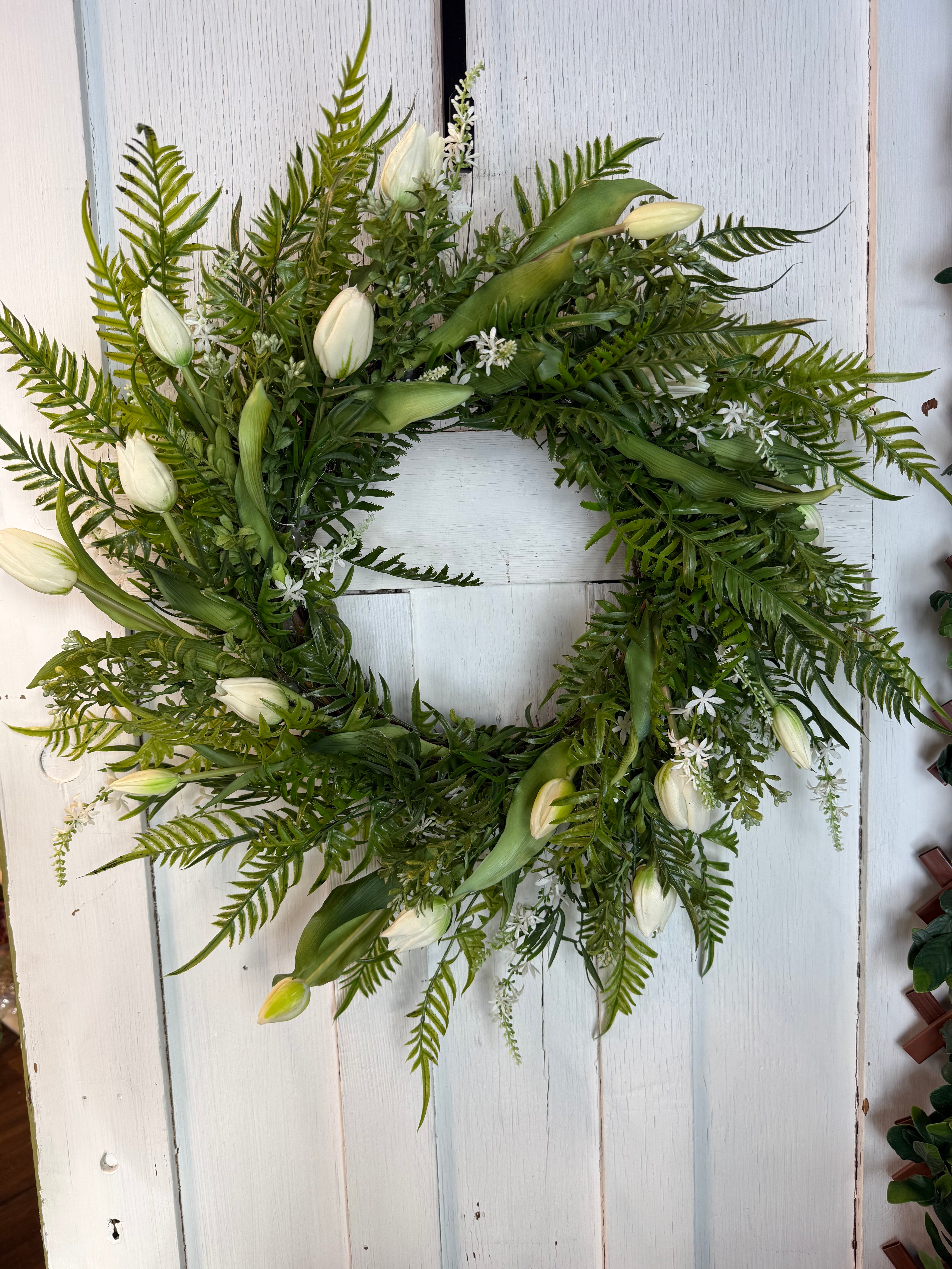 White Tulip Wreath