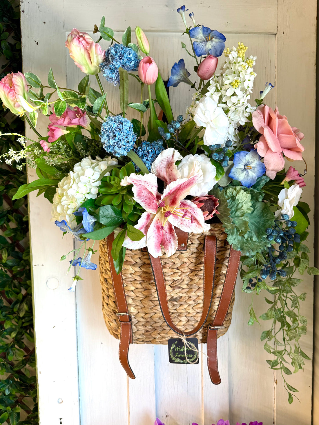 Blooming Spring Hanging Flower Basket