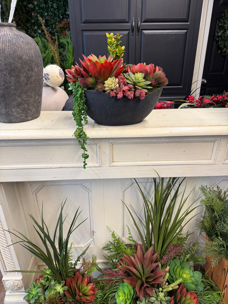 Red Succulent Arrangement