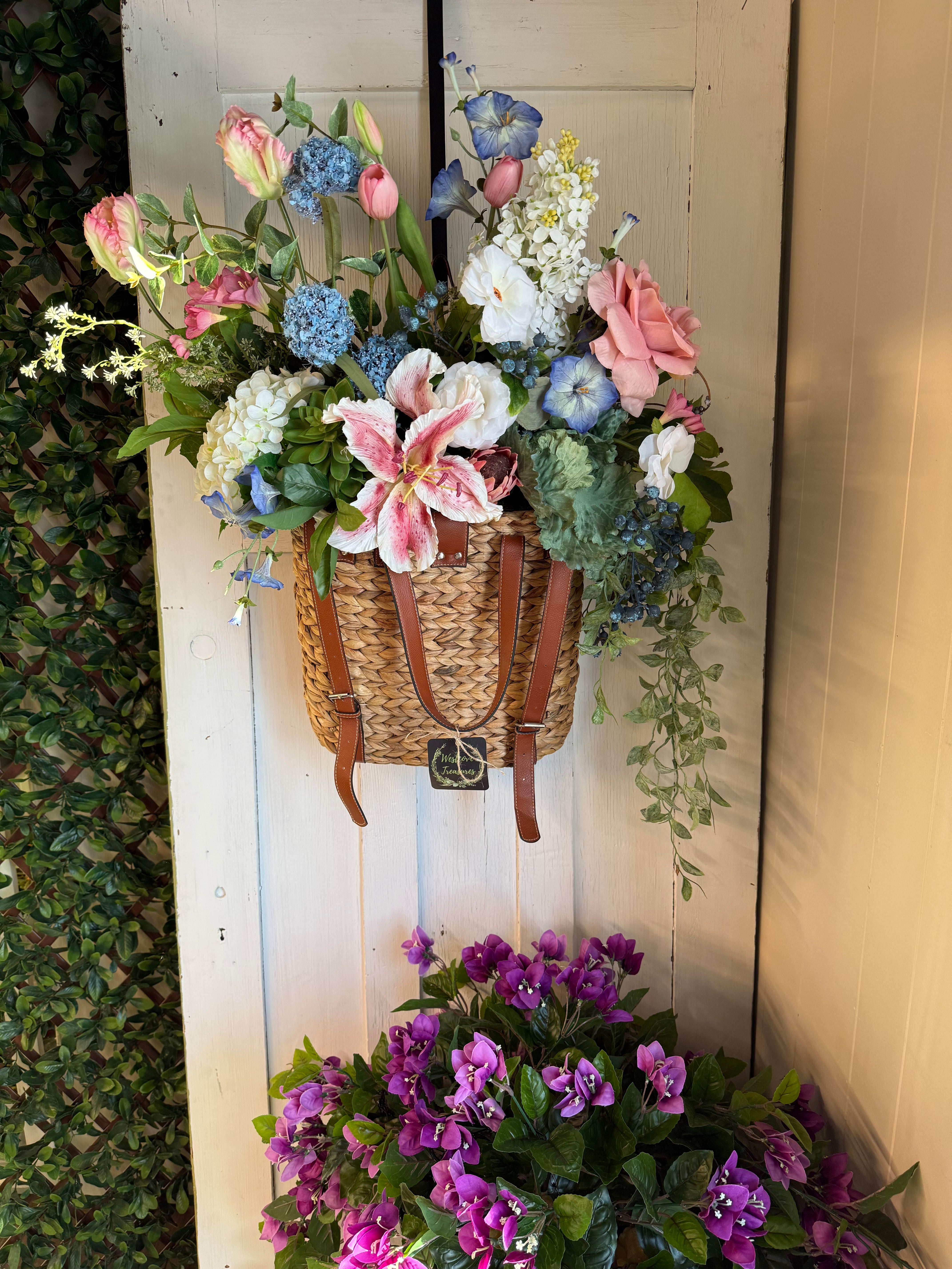 Blooming Spring Hanging Flower Basket