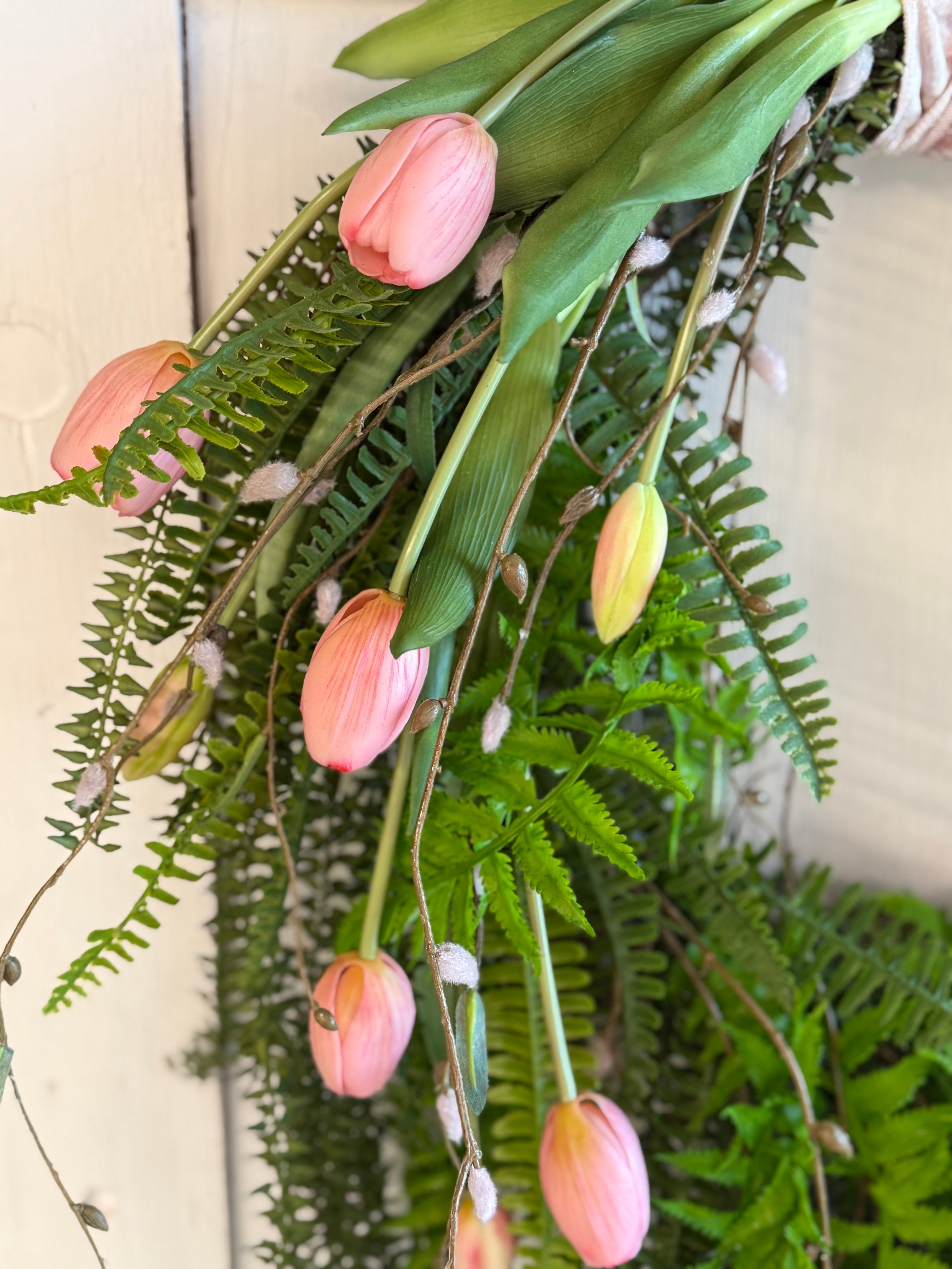 Cascading Tulip Wreath