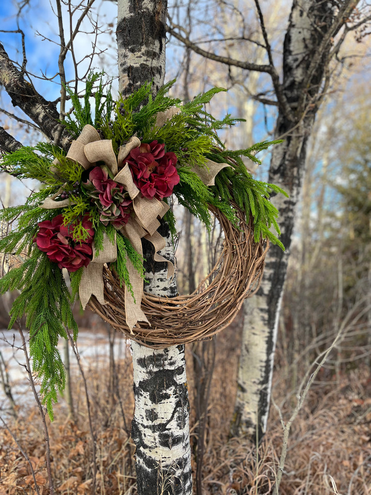 Hydrangea winter wreath