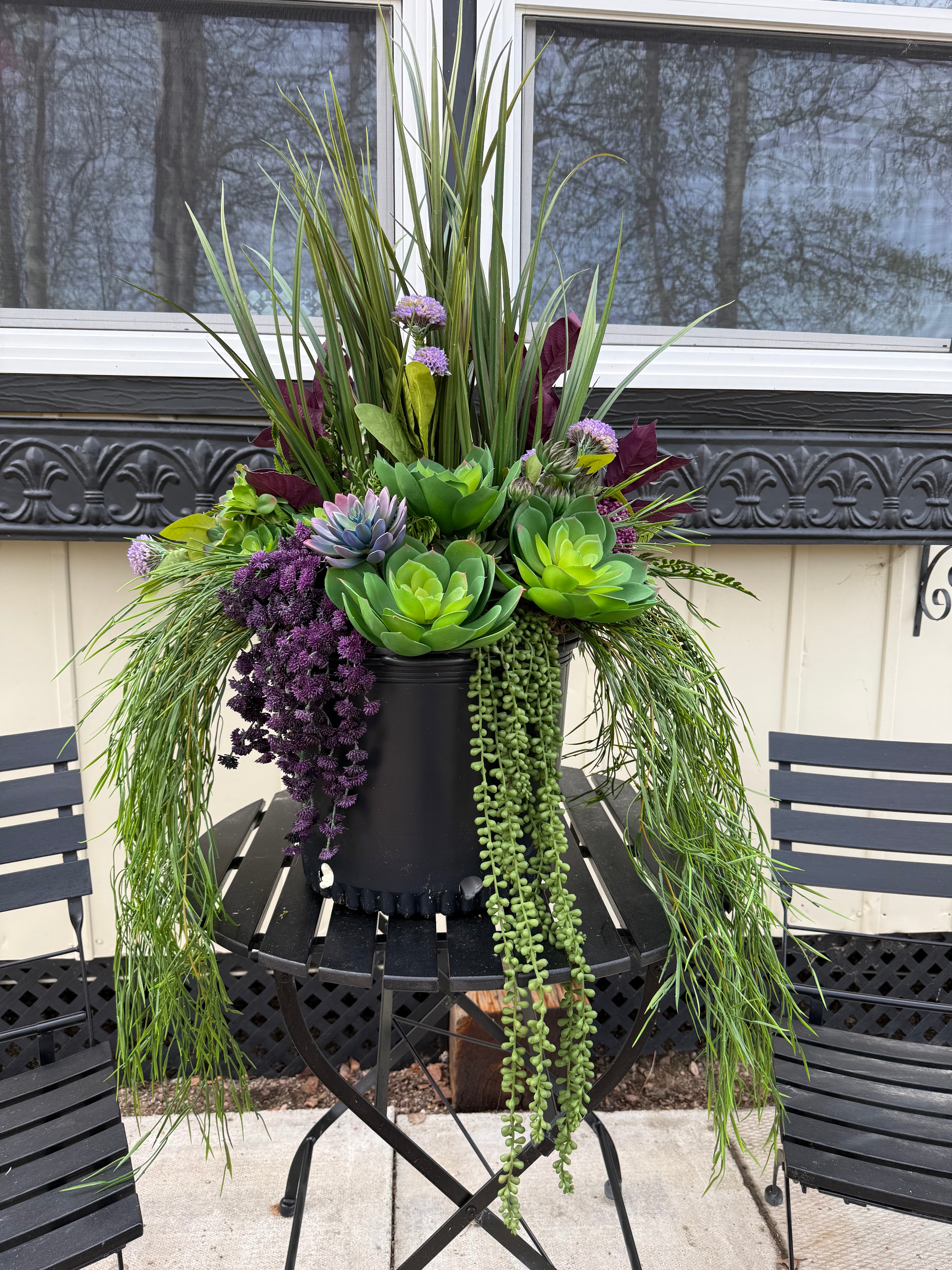 Large Artificial Succulent Planter Insert | Optional Planter Included