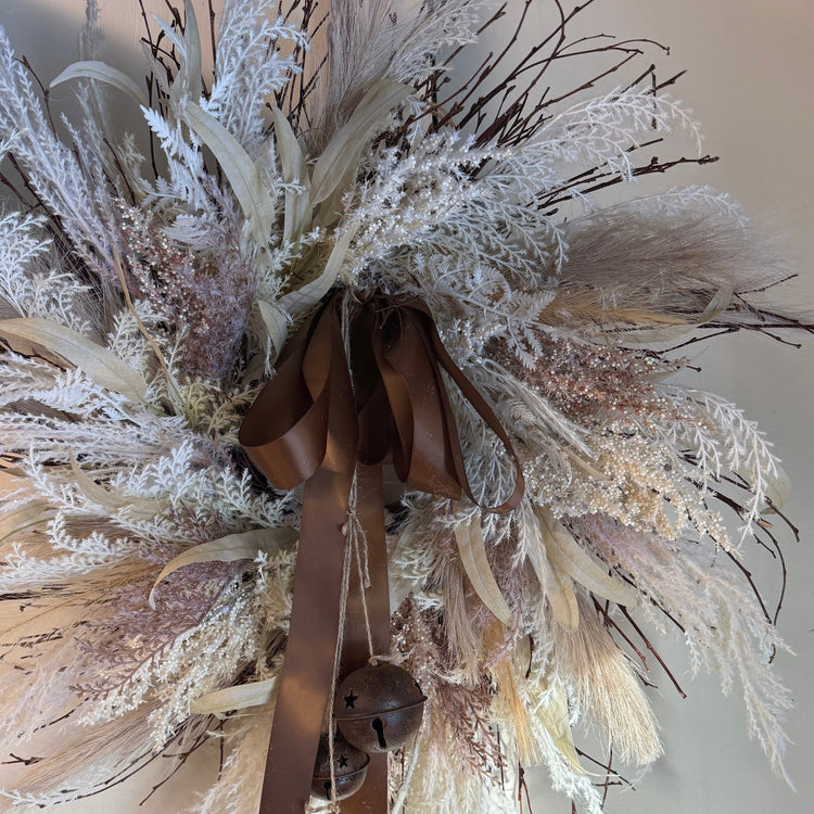 Mocha Boho Christmas Wreath