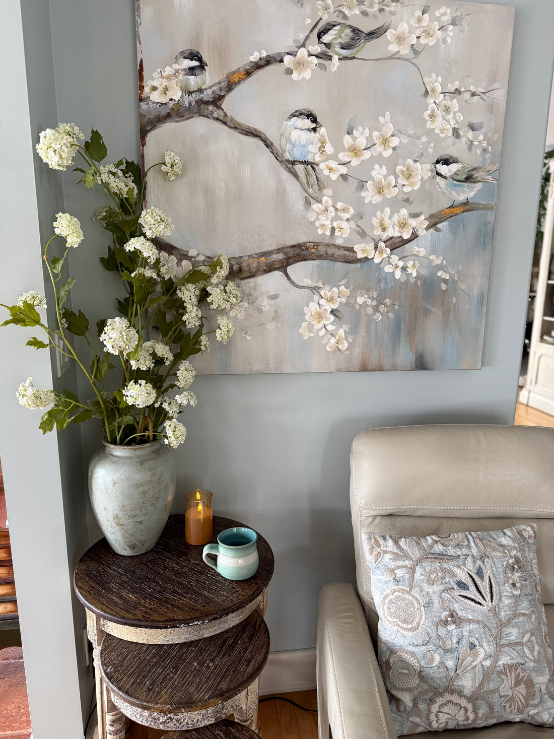 Blue Aged Ceramic Vase