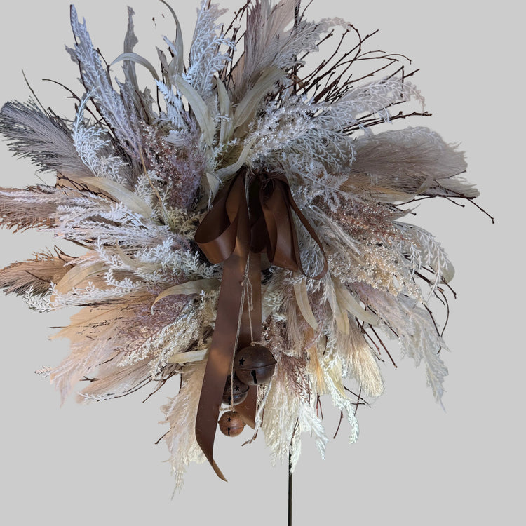 Mocha Boho Christmas Wreath