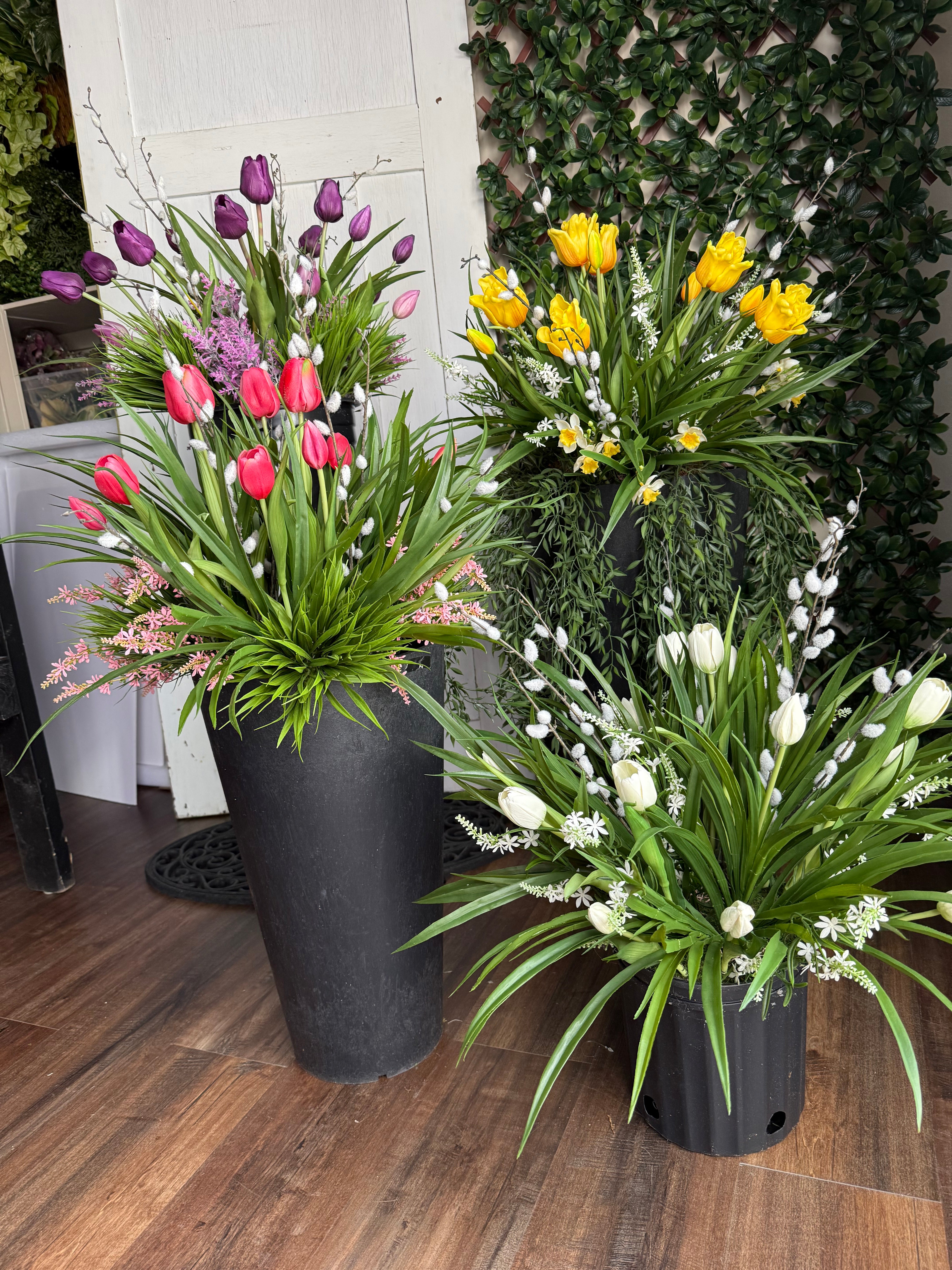 Yellow Tulip Planter Insert