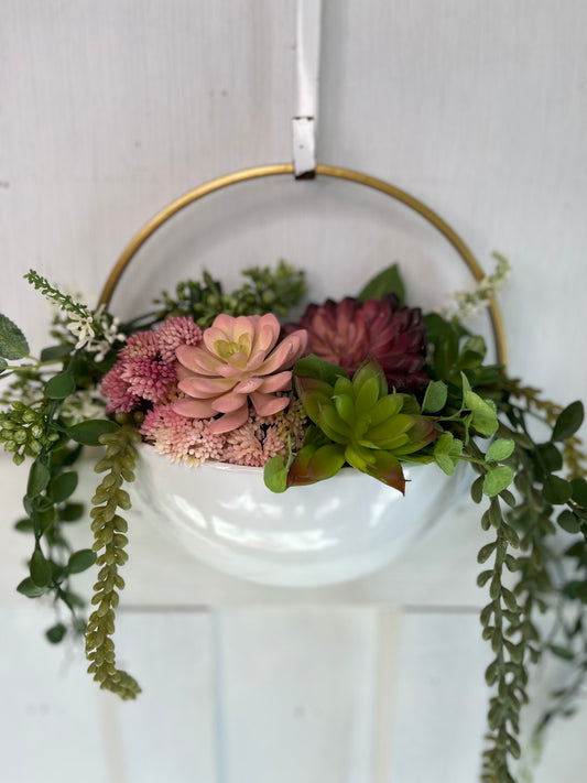 Succulent wall sconce