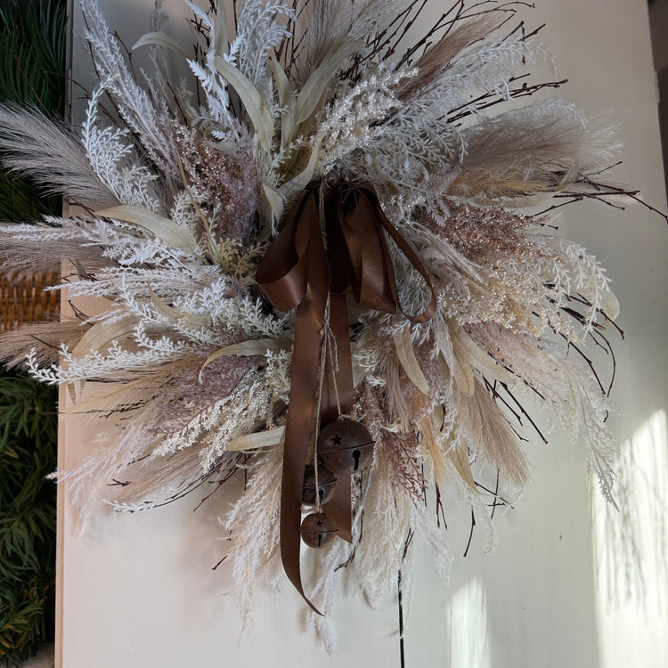 Mocha Boho Christmas Wreath