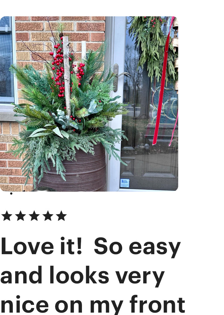 Set of two large winterberry planter inserts