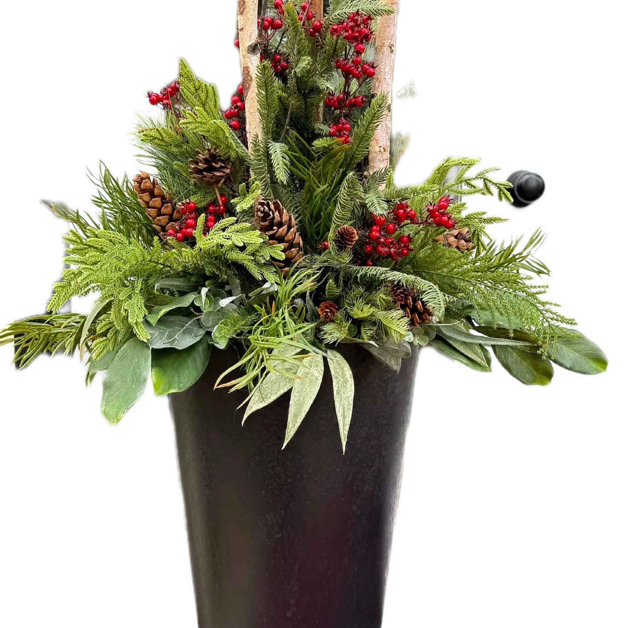 Set of two large winterberry planter inserts