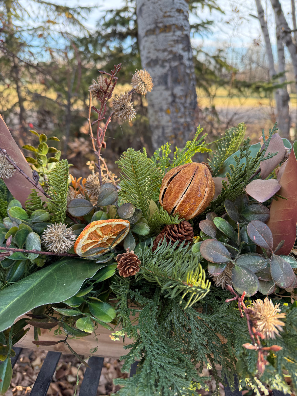 Orange and Cinnamon Table Centrepiece