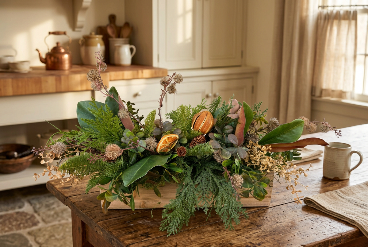 Orange and Cinnamon Table Centrepiece