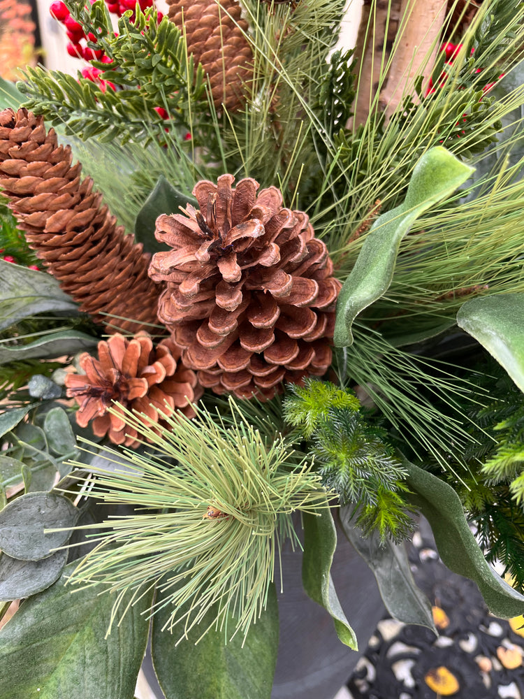 Small winterberry urn filler